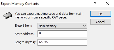 Dumping the memory.